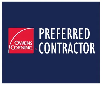 Owens Corning preferred roofing contractor logo for quality roofing services.